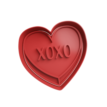Heart XOXO Cookie Cutter STL