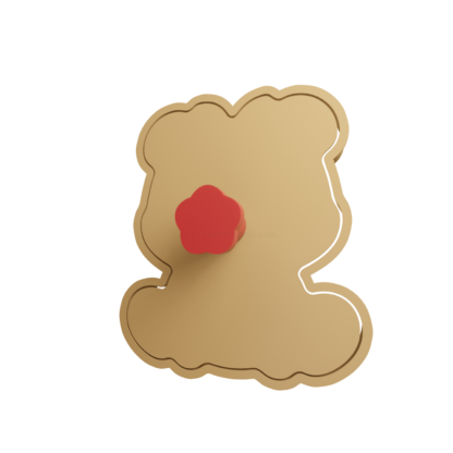 Bear with Hair Bow Cookie Cutter STL