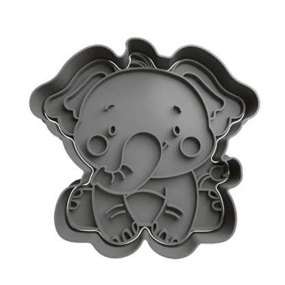 Elephant Cookie Cutter STL 3
