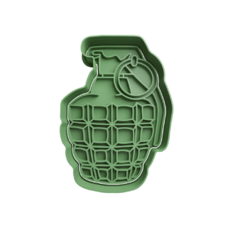 Grenade Cookie Cutter STL 2