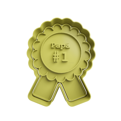 Medalla Papa #1 Cookie Cutter STL