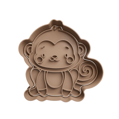 Monkey Cookie Cutter STL 2