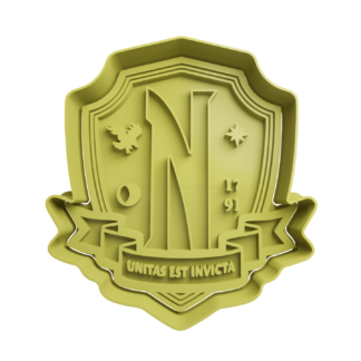 Academy Nevermore Crest Logo Cookie Cutter STL
