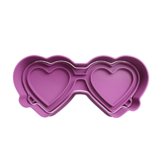 Heart Glasses Cookie Cutter STL 2