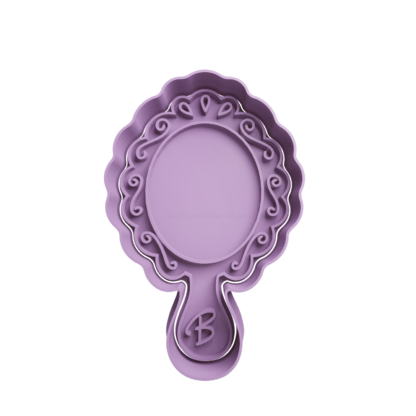 Hand Mirror Barbie Cookie Cutter STL