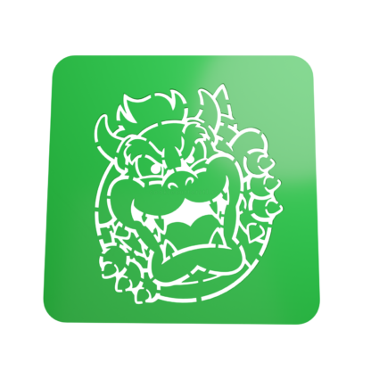 Stencil Bowser STL + Vector