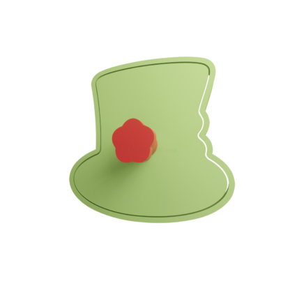 Green Irish Hat Cookie Cutter STL 2