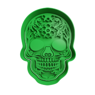 Mexican Skull Cookie Cutter STL 8