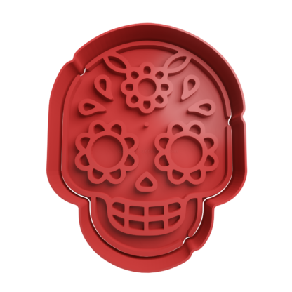 Mexican Skull Cookie Cutter STL 11