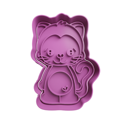 Kitty Cookie Cutter STL 3