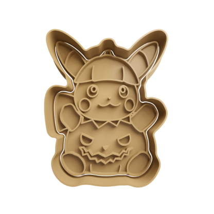 Pikachu in Pumpkin Cookie Cutter STL