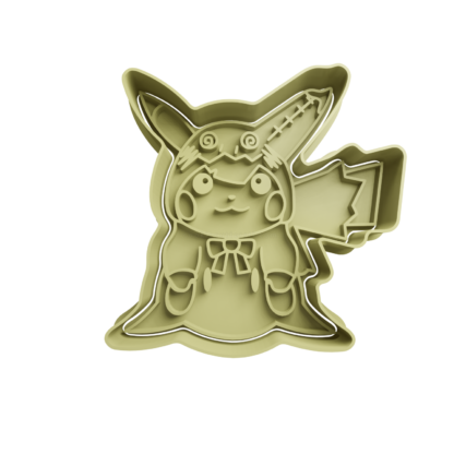 Pikachu with Mimikyu Costume Cookie Cutter STL