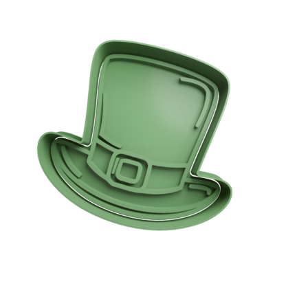 Green Irish Hat Cookie Cutter STL 3