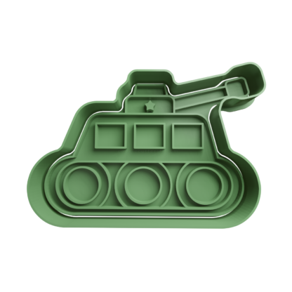 War Tank Cookie Cutter STL 2