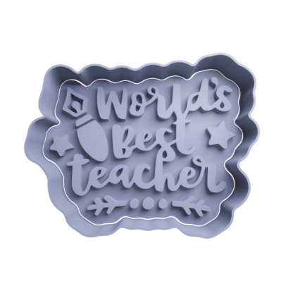 World’s best teacher Cookie Cutter STL
