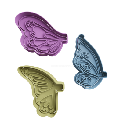 Set Butterfly Wing Cookie Cutter STL