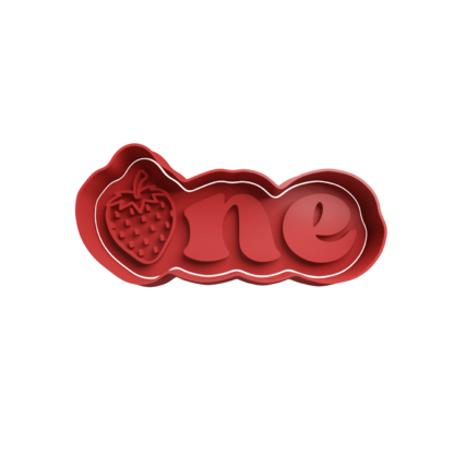 ONE Strawberry Cookie Cutter STL 2