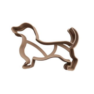 Wiener Dog Silhouette Cookie Cutter STL