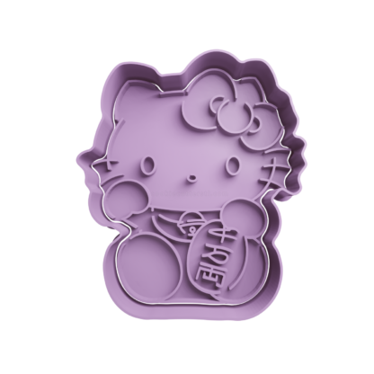 Hello Kitty Lucky Cat Maneki Neko Cookie Cutter STL