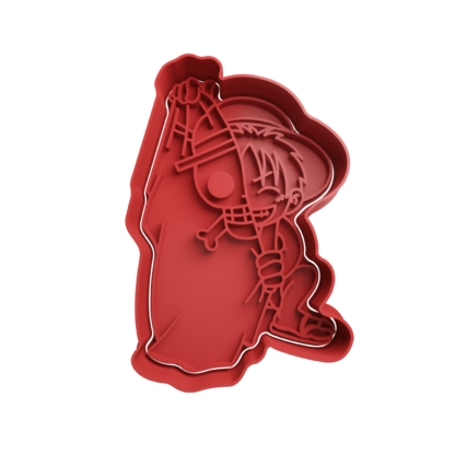 Luffy with Flag Cookie Cutter STL