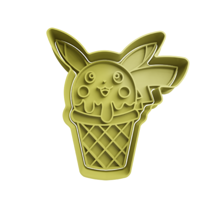 Pikachu Ice Cream Cookie Cutter STL