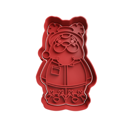 Santa Claus in Pyjamas Cookie Cutter STL