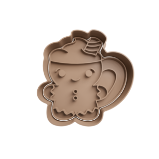 Gingerbread Man Cup Shaped Cookie Cutter STL