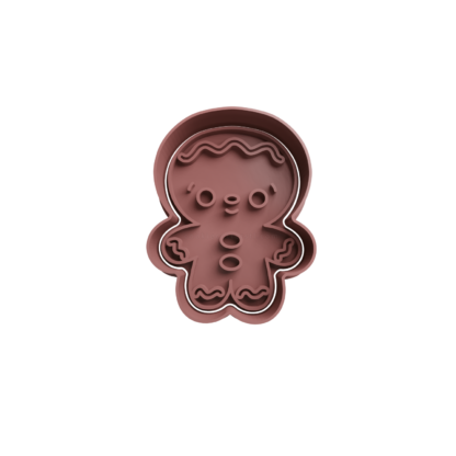 Gingerbread Man Cookie Cutter STL 02