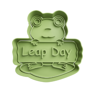 Frog Happy Leap Day Cookie Cutter STL