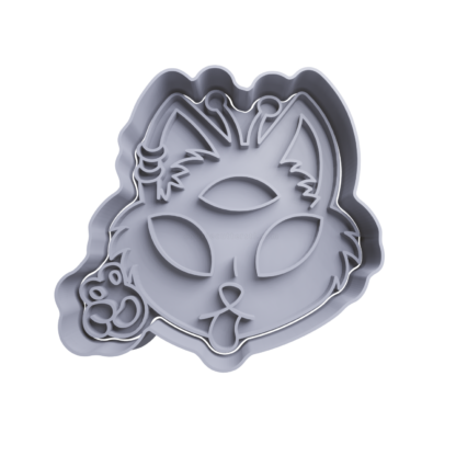 Alien Cat Head Cookie Cutter STL