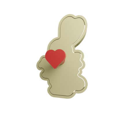 Bunny with Flower Cookie Cutter STL