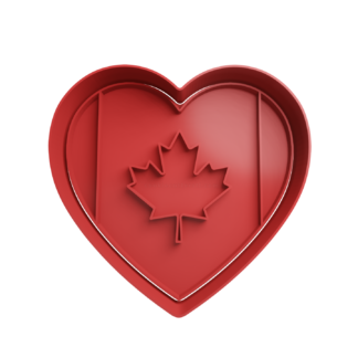Canada Heart Cookie Cutter STL