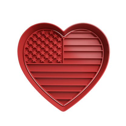 USA Heart Cookie Cutter STL