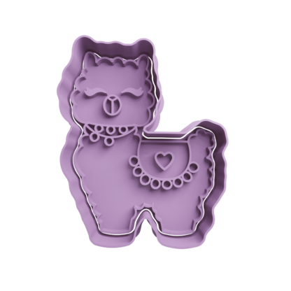 Alpaca Cute Cookie Cutter STL