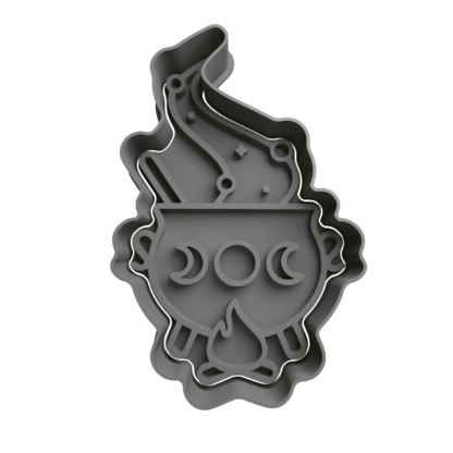 Witch’s Cauldron Cute Cookie Cutter STL 2