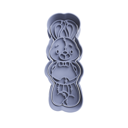 Bunny Doll wit Bow Cookie Cutter STL