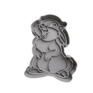 Thumper Rabbit Cookie Cutter STL