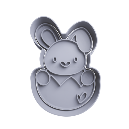 Bunny in Egg Cookie Cutter STL 3