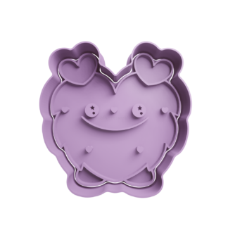 Cute Monster Heart Cookie Cutter STL