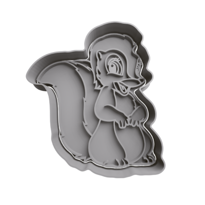 Flower Skunk Cookie Cutter STL