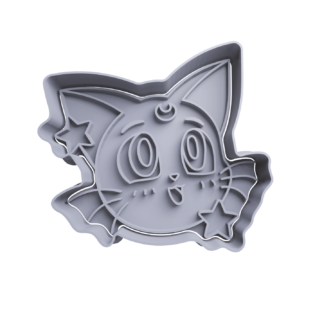 Cat Luna Sailor Moon Cookie Cutter STL 5