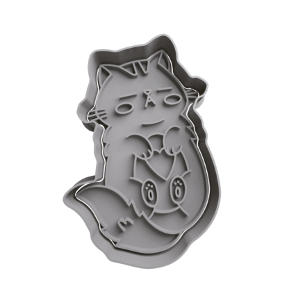 Cat Cookie Cutter STL 15