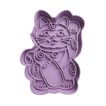 Beckoning Cat Maneki-neko Cookie Cutter STL 7