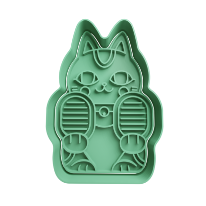 Beckoning Cat Maneki-neko Cookie Cutter STL 5