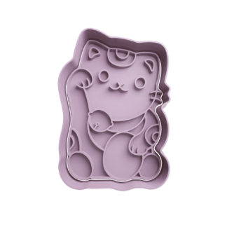 Beckoning Cat Maneki-neko Cookie Cutter STL 8