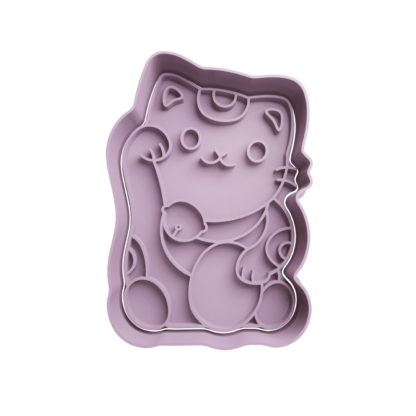 Beckoning Cat Maneki-neko Cookie Cutter STL 8