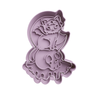 Cat and Skull Cookie Cutter STL