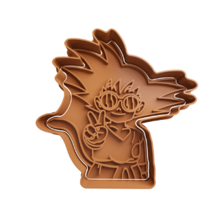 Kid Son Goku with Glasses Cookie Cutter STL