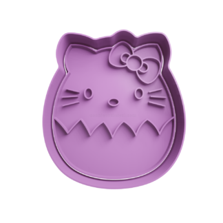 Hello Kitty Easter Egg Cookie Cutter STL