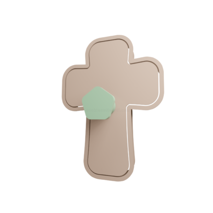 Cross with Wheat Cookie Cutter STL